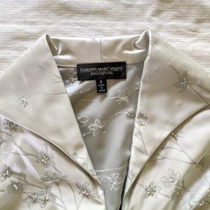 Silver Carmen Marc Valvo Signature 2-piece gown: 6